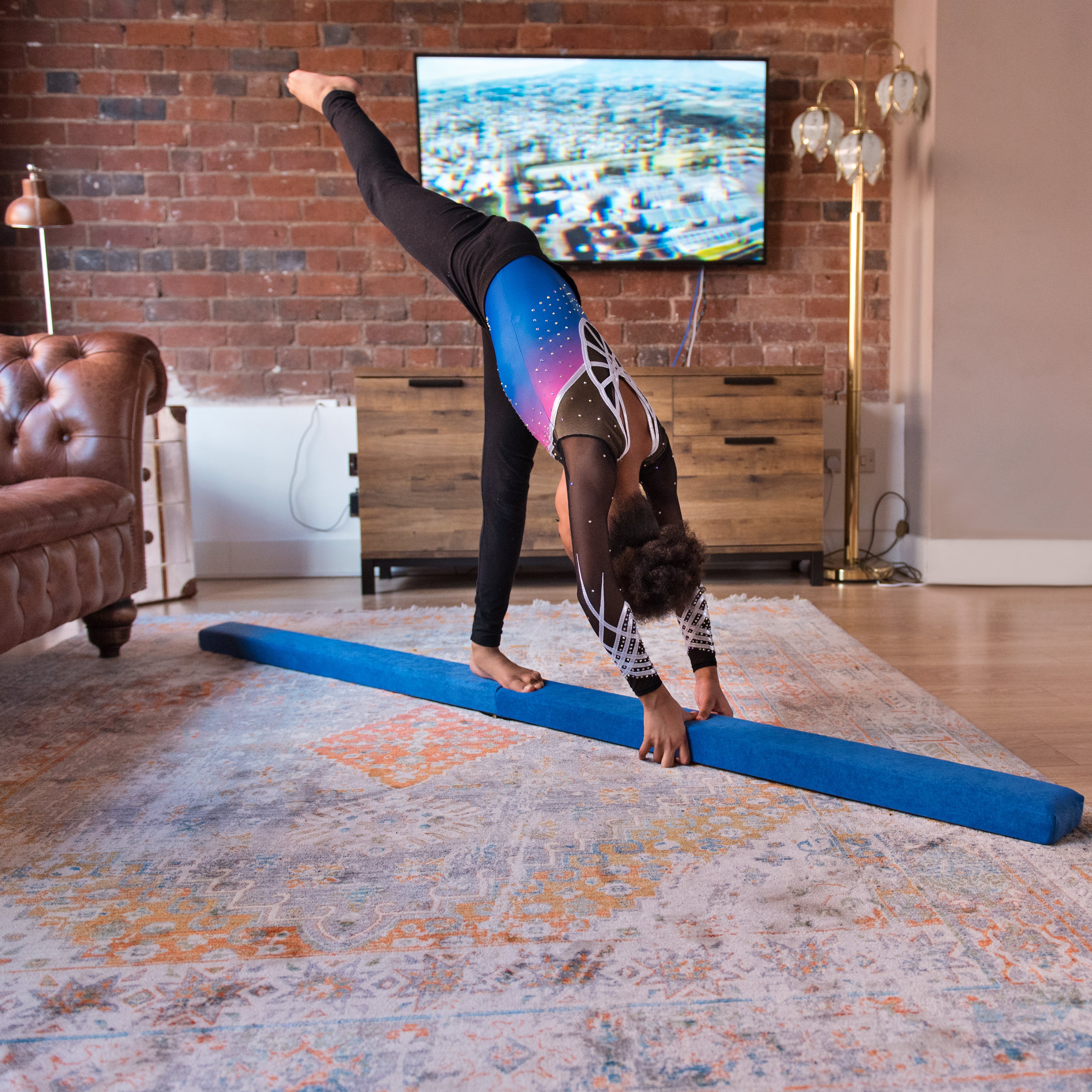 Faux Suede Folding Gymnastics Training Balance Beam – SkyFlipz