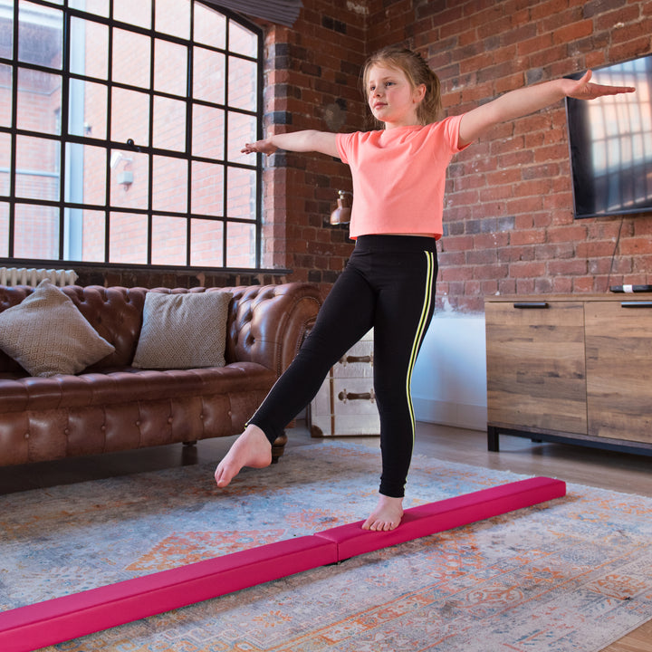 Faux Leather Folding Gymnastics Training Balance Beam